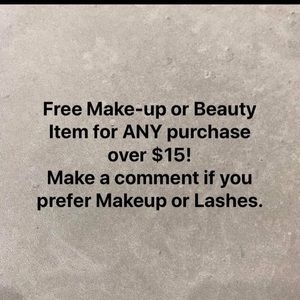 FREE ITEM WITH ANY PURCHASE OVER $15
